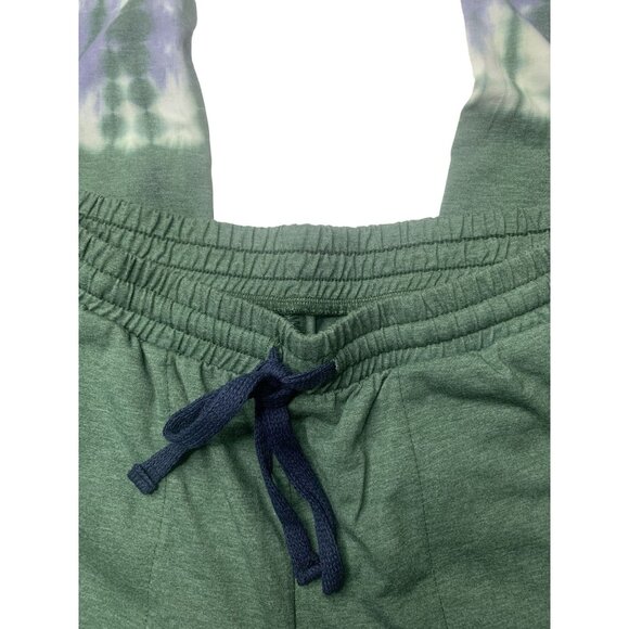 ANTHROPOLOGIE Dolan Size S Green Tie-Dye Joggers - Drawstring Waist, Pockets - Picture 2 of 7